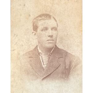 Antique CDV Carte de Visite Photography Sepia A. Kraft Handsome Young Man GUC